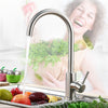 Kitchen Faucet 360 Rotate Stainless Steel Hot and Cold Sink Faucet Mixer Water Taps Spout Basin Deck Mounted Crane for Kitchen