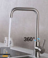 Max - L Shaped Stainless Steel Kitchen Mixer Tap