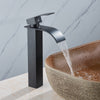 Matte Black 1/2 Inch Brass Modern Bathroom Basin Faucet Bathroom Spout Faucet Hot & Cold Water Mixer Tap Single Handle